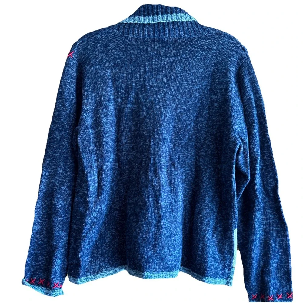 Vtg Tiara International Christmas Sweater Womens XL‎ Embellished Knitted Grandma